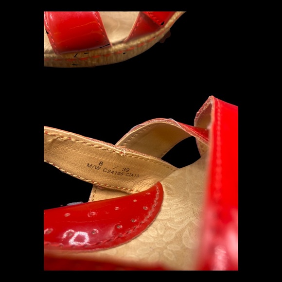 B.ø.c patent Cherry red wedge sandal - Picture 6 of 6